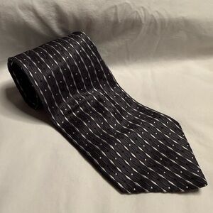 Bachrach Black and White Dotted Men's Tie